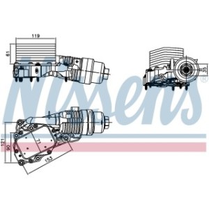 Engine Oil Heat Exchanger - Nissens 91400