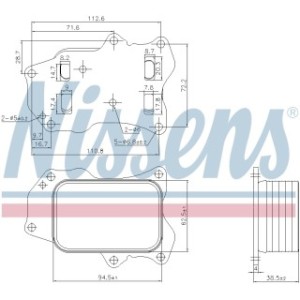 Engine Oil Heat Exchanger - Nissens 91426