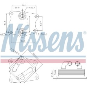 Engine Oil Heat Exchanger - Nissens 91442