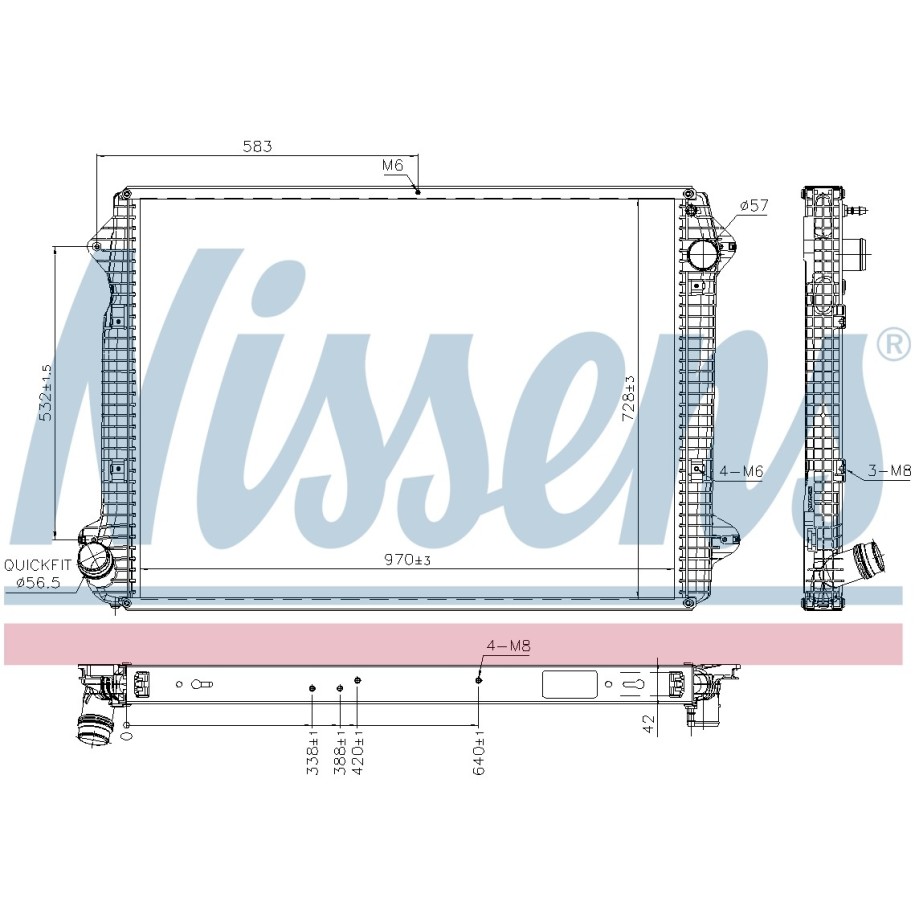 Engine Cooling Heat Exchanger - Nissens 606320