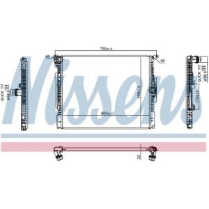 Engine Cooling Heat Exchanger - Nissens 606513