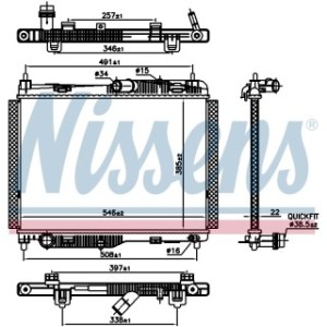 Engine Cooling Heat Exchanger - Nissens 606661