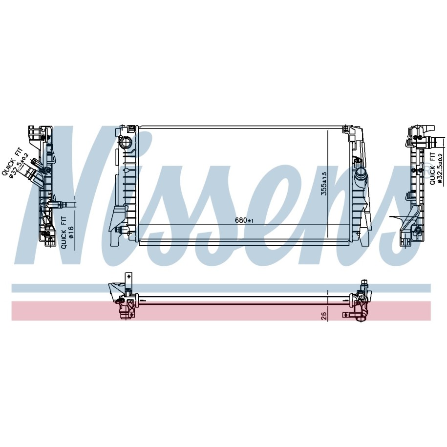 Engine Cooling Heat Exchanger - Nissens 606812