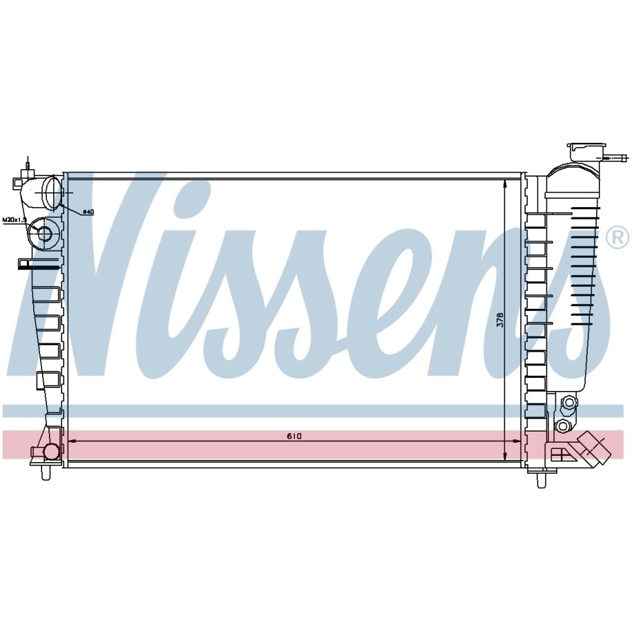 Engine Cooling Heat Exchanger - Nissens 61368