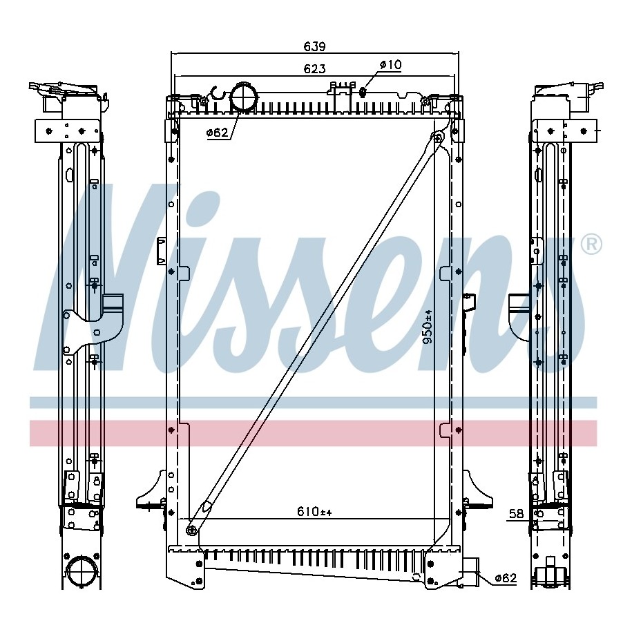 Engine Cooling Heat Exchanger - Nissens 61442A