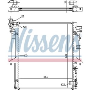 Engine Cooling Heat Exchanger - Nissens 62896