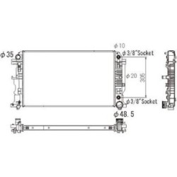 Radiator DCM3908 for MERCEDES SPRINTER OE 9065000402