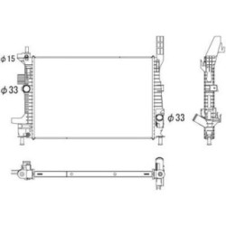 Radiator DCM3866 for FORD OE 1766348