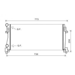 Radiator DCM3473 for AUDI