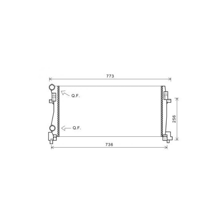 Radiator DCM3473 for AUDI