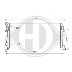 Radiator DCM3473 for AUDI