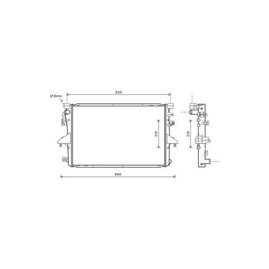Radiator DCM3466 for VW MULTIVAN