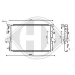 Radiator DCM3466 for VW MULTIVAN