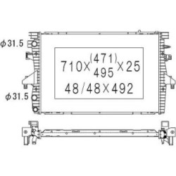Radiator DCM3448 for VW MULTIVAN