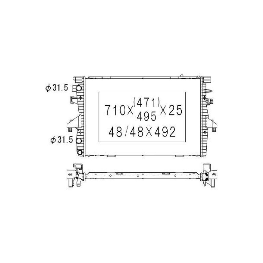 Radiator DCM3448 for VW MULTIVAN