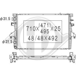 Radiator DCM3448 for VW MULTIVAN