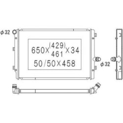 Radiator DCM3443 for AUDI
