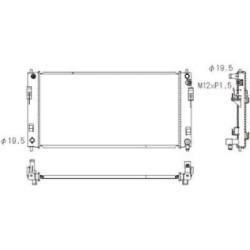Radiator DCM2543 for NISSAN LEAF OE 214103NA0A