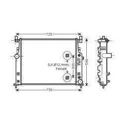 Radiator DCM2424 for MERCEDES GL-CLASS