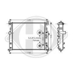 Radiator DCM2424 for MERCEDES GL-CLASS