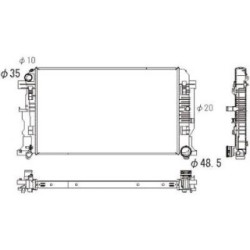 Radiator DCM2419 for VW CRAFTER OE A9065000002