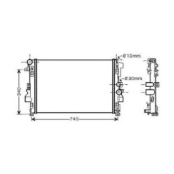 Radiator DCM2413 for MERCEDES VIANO
