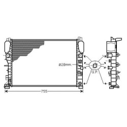 Radiator DCM2406 for MERCEDES CLS