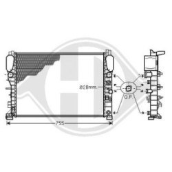Radiator DCM2406 for MERCEDES CLS