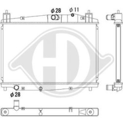 Radiator DCM2276 for MAZDA 2 OE Y40515200