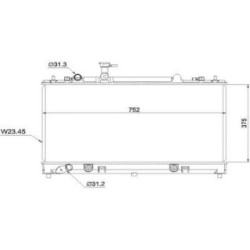 Radiator DCM2252 for MAZDA 6 OE L32815200