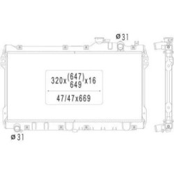 Radiator DCM2230 for MAZDA MX-5 OE B61P15200