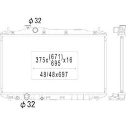 Radiator DCM2183 for HONDA CIVIC OE 19010RSAG01