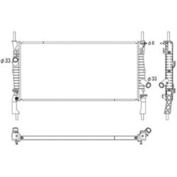 Radiator DCM2092 for FORD TRANSIT OE 1373156