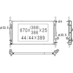Radiator DCM2090 for FORD TRANSIT OE 1671801