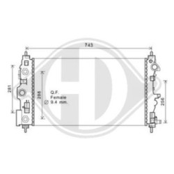 Radiator DCM1642 for CHEVROLET CRUZE OE 13267667