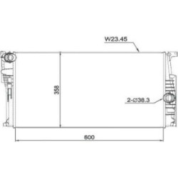 Radiator DCM1604 for BMW OE 17117600511