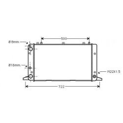 Radiator DCM1427 for AUDI OE 893121253A