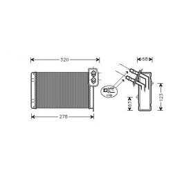 Interior Heat Exchanger DCM1201 for RENAULT KANGOO