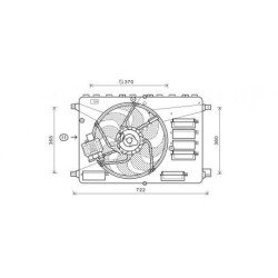 Radiator Fan DCL1125 for FORD OE 1377555