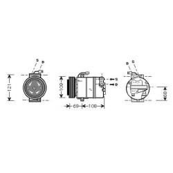 Compressor DCK1399 for VAUXHALL ZAFIRA OE 24464152