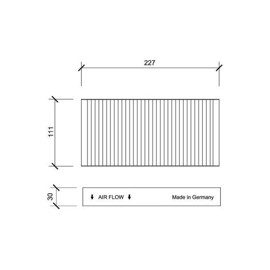 Cabin Air Filter DCI0088S for HONDA OE 80292S5A003