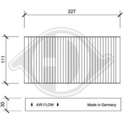 Cabin Air Filter DCI0088S for HONDA OE 80292S5A003
