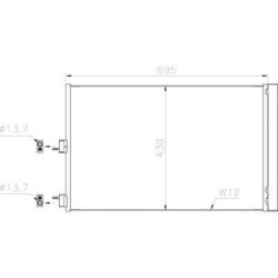 Condenser DCC1976 for MERCEDES A-CLASS