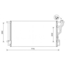 Condenser DCC1916 for HYUNDAI i40 OE 976063Z200