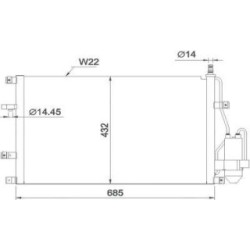 Condenser DCC1874 for VOLVO OE 30676602