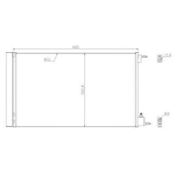 Condenser DCC1736 for VAUXHALL