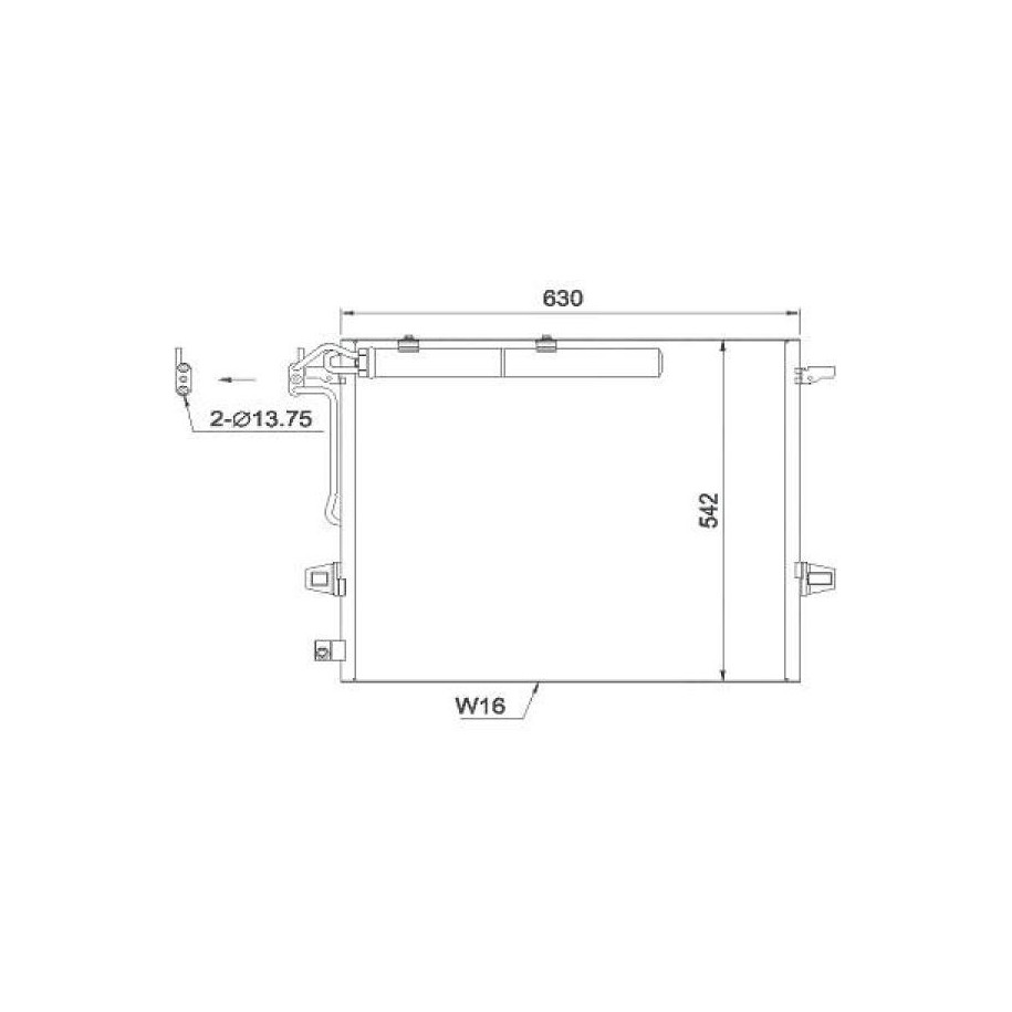 Condenser DCC1692 for MERCEDES GL-CLASS