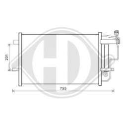 Condenser DCC1676 for MAZDA 3 OE BBP261480A