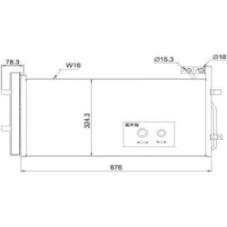 Condenser DCC1561 for AUDI Q3 OE 8U0260401B