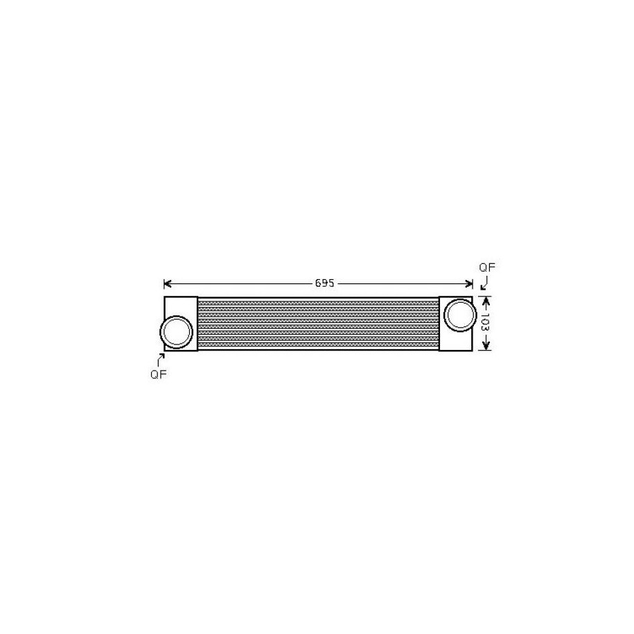 Intercooler DCA1151 for BMW 5 OE 17514710783
